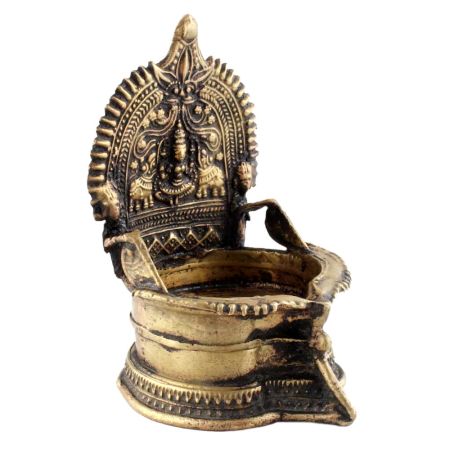 Brass Oil Lamp Traditional Cotton Wick Oil Diya Lamp
